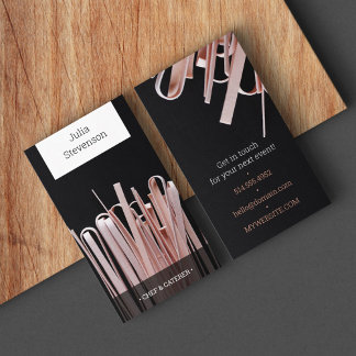 Catering, Personal Chef, Pasta Restaurant, modern Business Card
