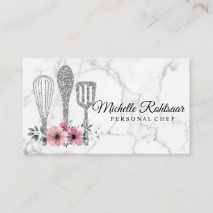 Catering Personal Chef Restaurant Drip Red Gold Business Card
