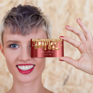 Catering Personal Chef Restaurant Drip Rose Cooper Business Card