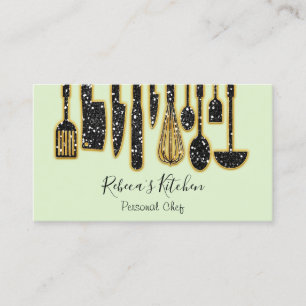 Catering Personal Chef Restaurant Kitchen Green Business Card