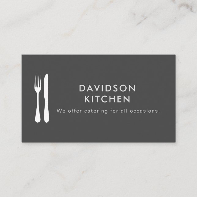 Catering Service Business Card (Front)