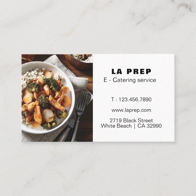 Catering  Service Business Card (Front)