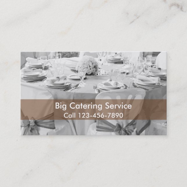 Catering Service Business Card (Front)