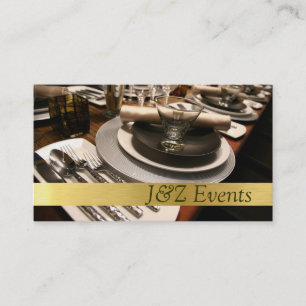 Catering Service, Food, Wedding Party Planner Business Card
