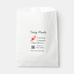Catering services add name QR code website bakery  Favour Bags