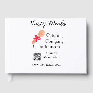 Catering services add name QR code website bakery Guest Book