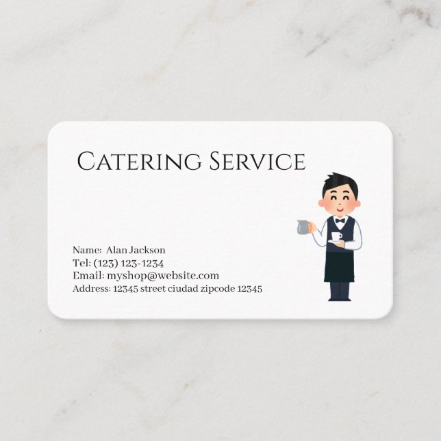 catering services  business card (Front)