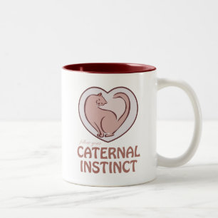 Caternal Instinct Two-Tone Coffee Mug