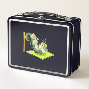 Caterpillar ABS Workout Fitness Metal Lunch Box