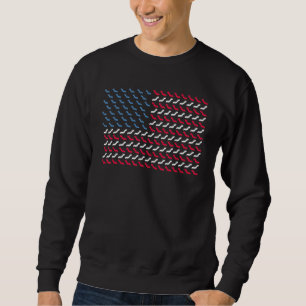 Caterpillar American Flag Butterfly Us 4th Of July Sweatshirt