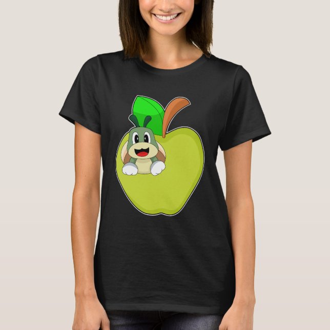 Caterpillar Apple Fruit T-Shirt (Front)