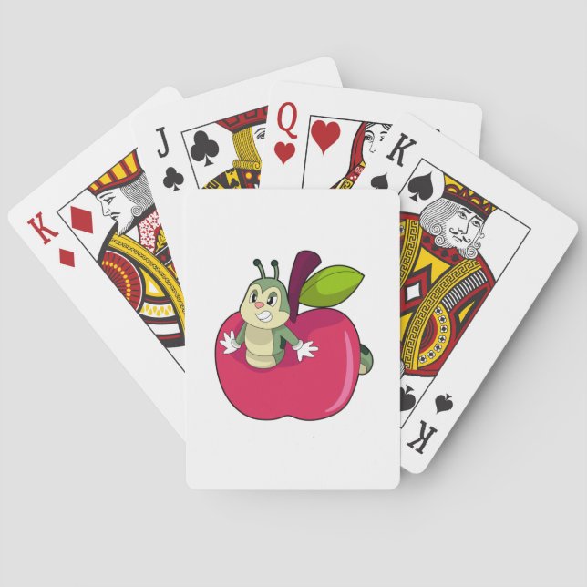 Caterpillar Apple Playing Cards (Back)