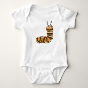Caterpillar as Cheeseburger with Beef & Salad Baby Bodysuit
