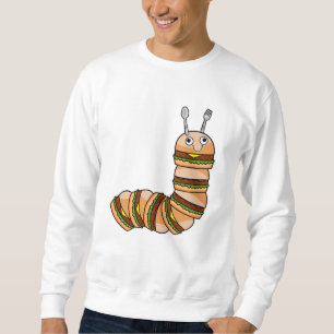 Caterpillar as Cheeseburger with Beef & Salad Sweatshirt
