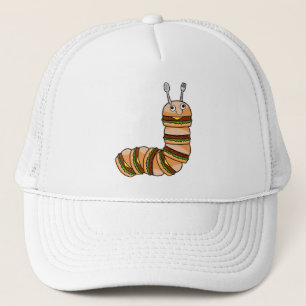 Caterpillar as Cheeseburger with Beef & Salad Trucker Hat