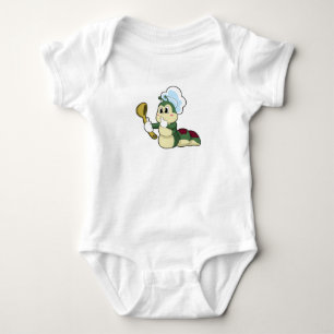 Caterpillar as Chef with Wooden spoon Baby Bodysuit