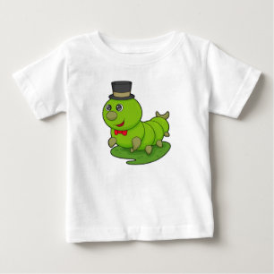 Caterpillar as Gentleman with Cylinder Baby T-Shirt