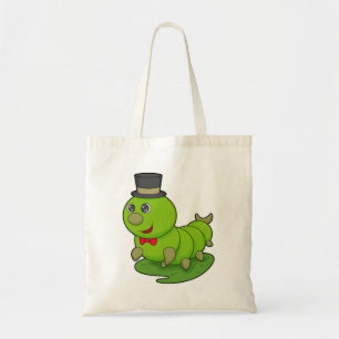 Caterpillar as Gentleman with Cylinder Tote Bag