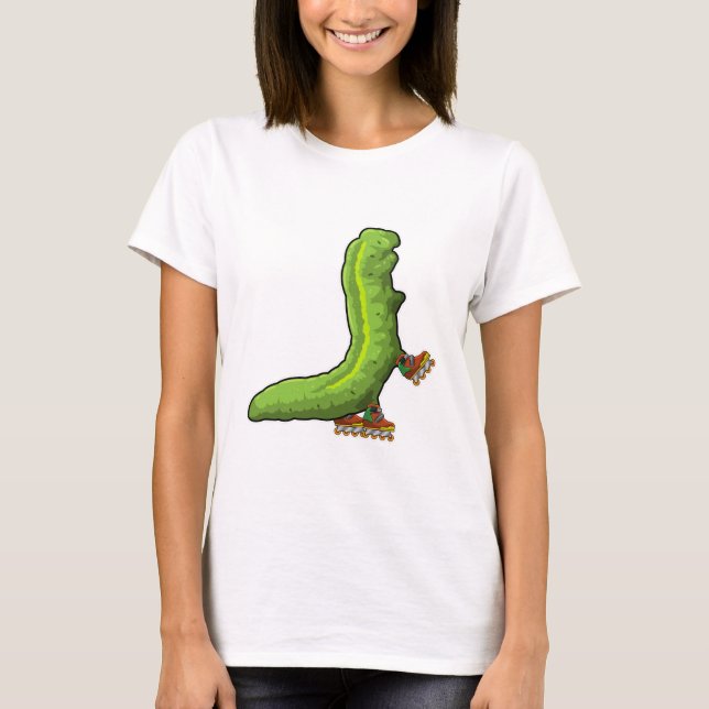 Caterpillar as Inline skater with Inline skates T-Shirt (Front)