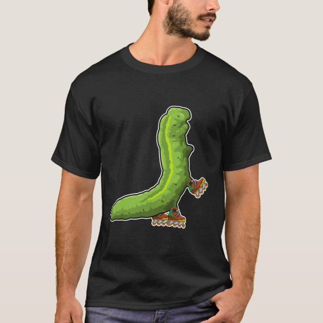 Caterpillar as Inline skater with Inline skates T-Shirt (Front)