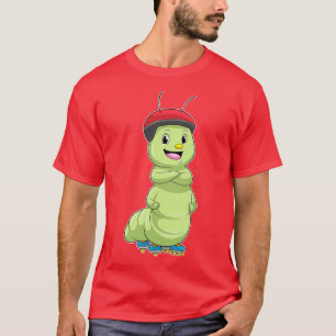 Caterpillar as Inline skater with Roller skates T-Shirt