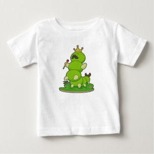 Caterpillar as King with Crown Baby T-Shirt
