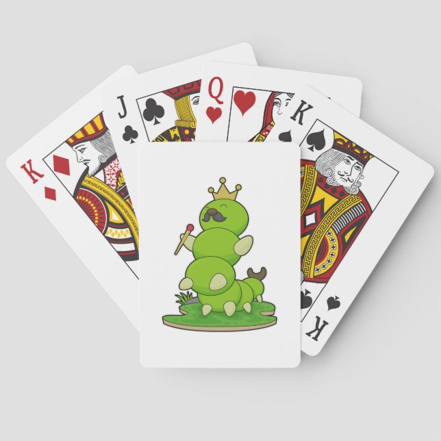 Caterpillar as King with Crown Playing Cards (Back)