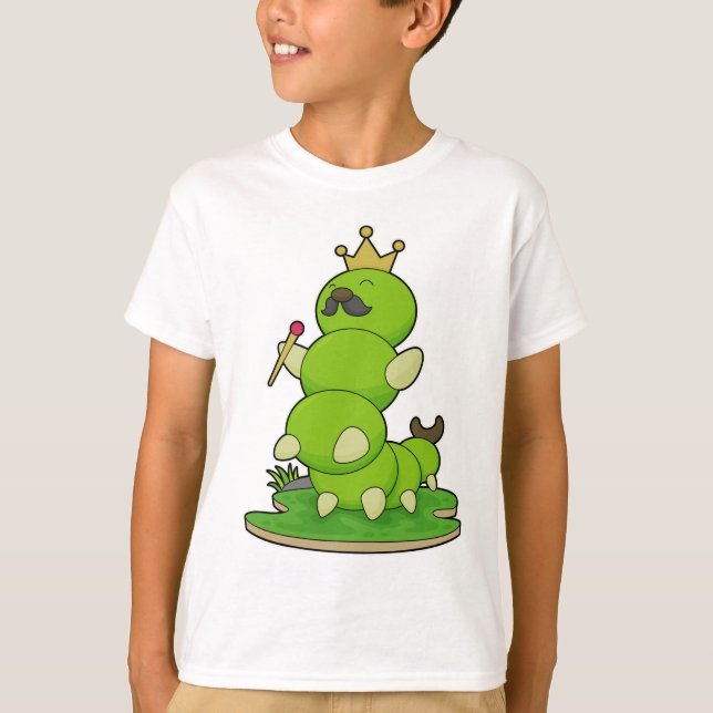 Caterpillar as King with Crown T-Shirt (Front)
