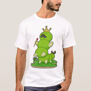 Caterpillar as King with Crown T-Shirt