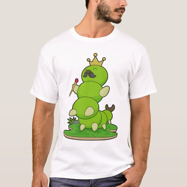 Caterpillar as King with Crown T-Shirt (Front)