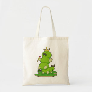 Caterpillar as King with Crown Tote Bag