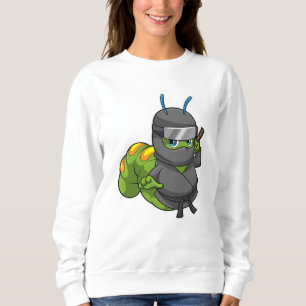 Caterpillar as Ninja with Sword Sweatshirt