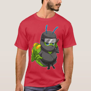 Caterpillar As Ninja With Sword T-Shirt