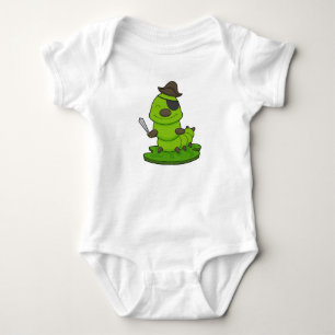 Caterpillar as Pirate with Sword Baby Bodysuit