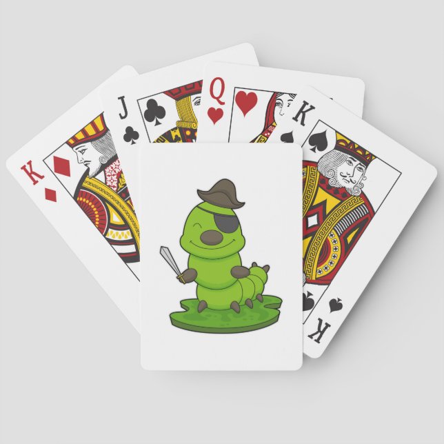 Caterpillar as Pirate with Sword Playing Cards (Back)
