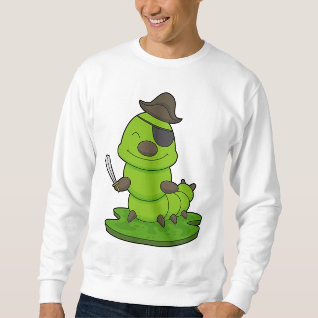 Caterpillar as Pirate with Sword Sweatshirt (Front)