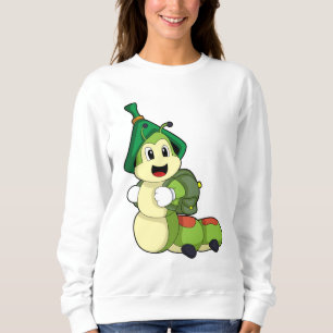 Caterpillar as Student with Backpack Sweatshirt