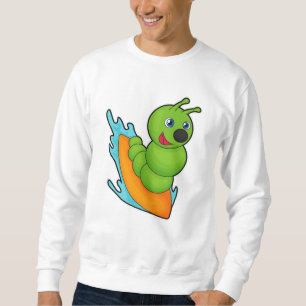Caterpillar as Surfer with Surfboard Sweatshirt