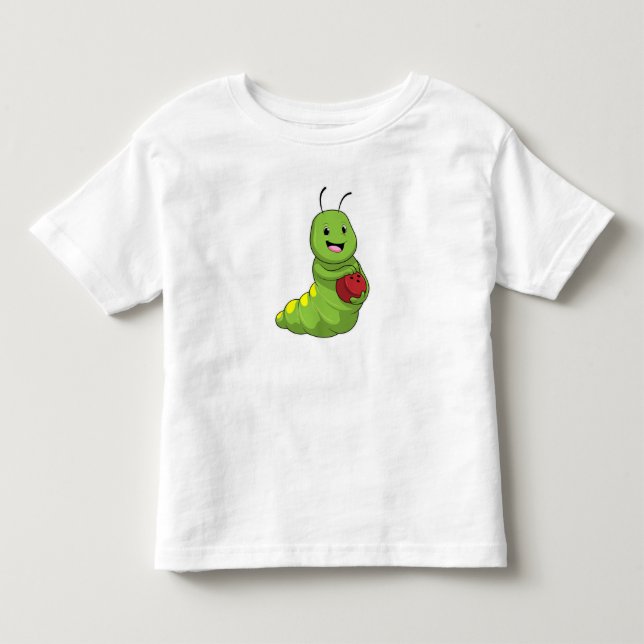 Caterpillar at Bowling with Bowling ball Toddler T-Shirt (Front)