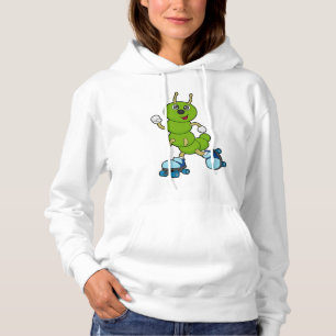 Caterpillar at Inline skating with Roller skates Hoodie
