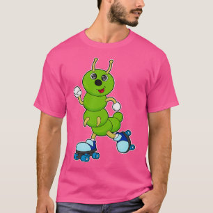 Caterpillar at Inline skating with Roller skates T-Shirt