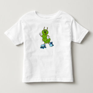 Caterpillar at Inline skating with Roller skates Toddler T-Shirt