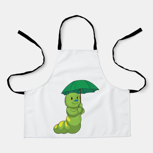 Caterpillar at Raining with Umbrella Apron (Front)