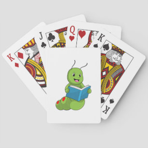 Caterpillar at Reading with Book Playing Cards