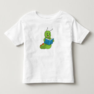 Caterpillar at Reading with Book Toddler T-Shirt