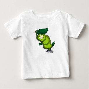 Caterpillar at Sleeping with Leaf Baby T-Shirt