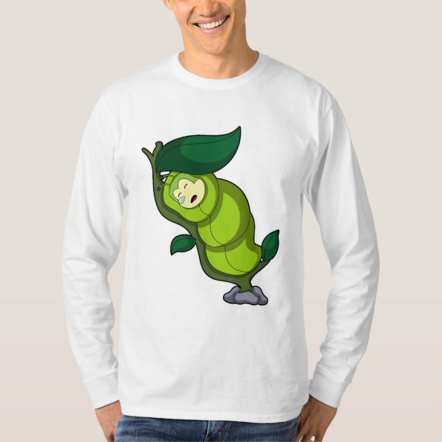 Caterpillar at Sleeping with Leaf T-Shirt (Front)