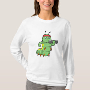 Caterpillar at Strength training with Dumbbell T-Shirt
