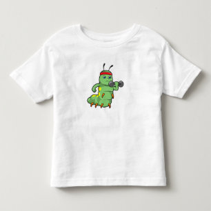 Caterpillar at Strength training with Dumbbell Toddler T-Shirt