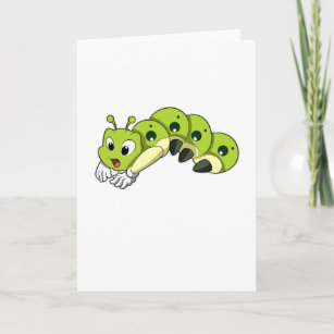 Caterpillar at Yoga Stretching exercises Card